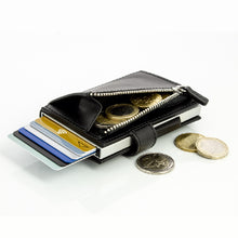 將圖片載入圖庫檢視器 Cascade Zipper Wallet SNAP RFID 安全防盜環扣真皮拉鍊三摺錢包