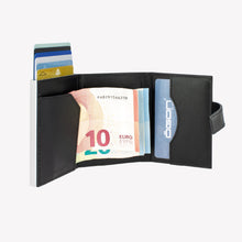 將圖片載入圖庫檢視器 Cascade Zipper Wallet SNAP RFID 安全防盜環扣真皮拉鍊三摺錢包