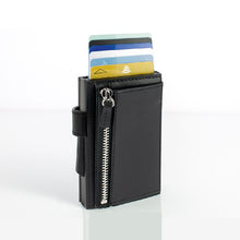 將圖片載入圖庫檢視器 Cascade Zipper Wallet SNAP RFID 安全防盜環扣真皮拉鍊三摺錢包