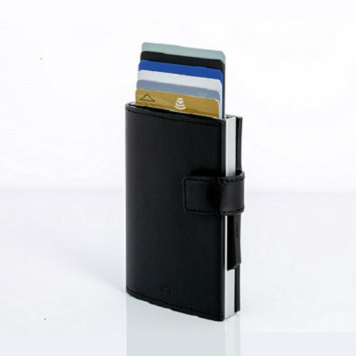 Cascade Wallet SNAP RFID 安全防盜環扣真皮三摺錢包