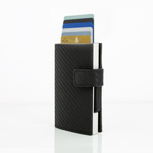 將圖片載入圖庫檢視器 Cascade Wallet SNAP RFID 安全防盜環扣真皮三摺錢包
