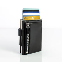 將圖片載入圖庫檢視器 Cascade Zipper Wallet SNAP RFID 安全防盜環扣真皮拉鍊三摺錢包
