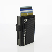 將圖片載入圖庫檢視器 Cascade Zipper Wallet SNAP RFID 安全防盜環扣真皮拉鍊三摺錢包
